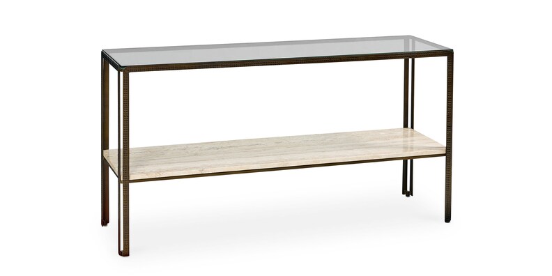 Arlen Stone + Iron Console Table image number 0