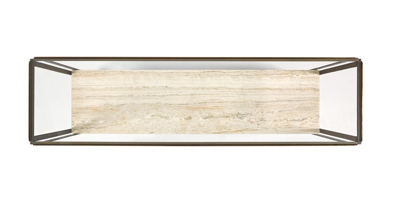 Arlen Stone + Iron Console Table image number 3