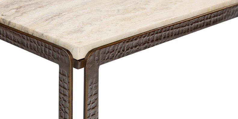 Arlen Stone + Iron Console Table image number 4