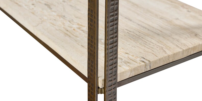 Arlen Stone + Iron Console Table image number 5