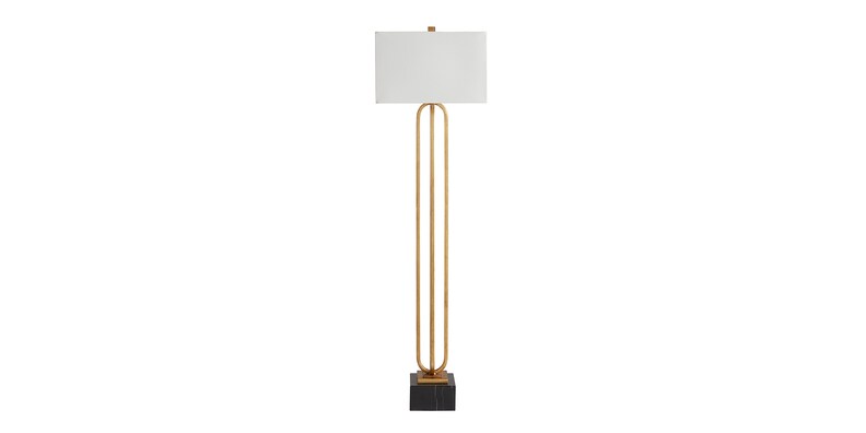Charlotte Antique Gold Leaf Floor Lamp image number 0