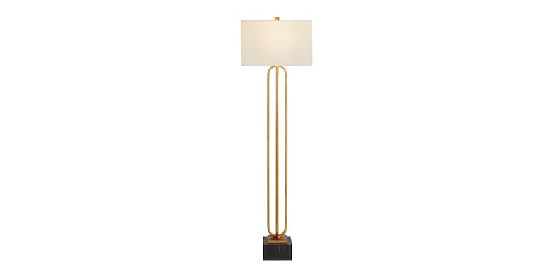Charlotte Antique Gold Leaf Floor Lamp image number 1