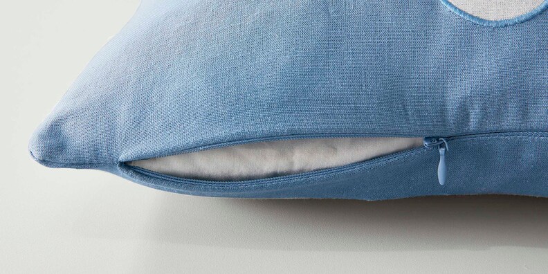 Augusta Blue+Ivory Pillow Cover image number 4