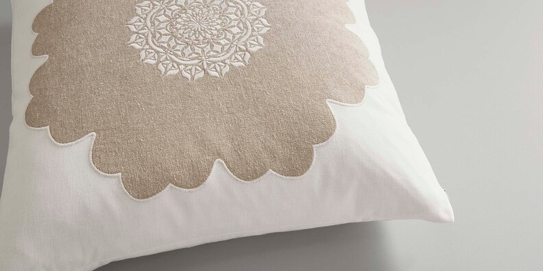 Macon Ivory+Natural Pillow Cover image number 1