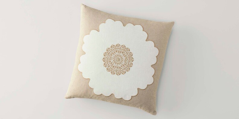 Macon Nat/Ivory Pillow Cover + Insert image number 0