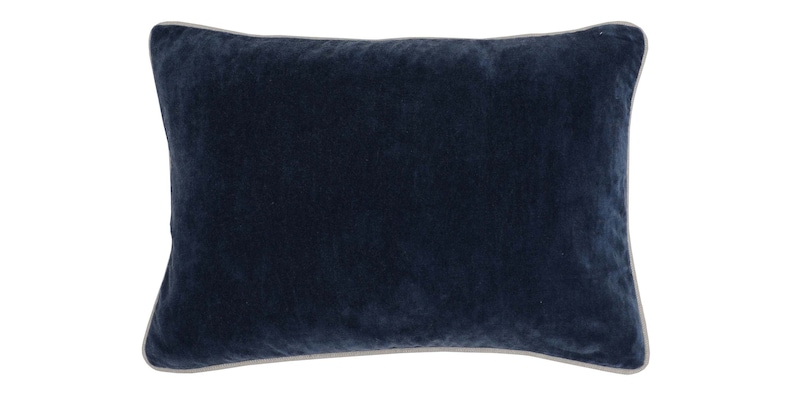 Heirloom Velvet Navy Lumbar Pillow Cover image number 0