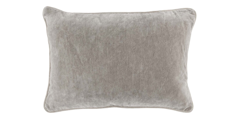 Heirloom Velvet Silver Lumbar Pillow Cover image number 0