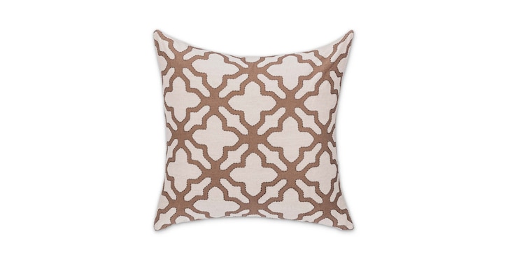 Mullan Frothed Brown Pillow Cover image number 0