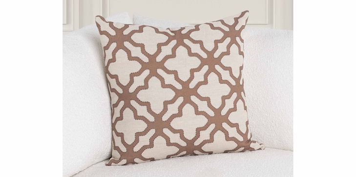Mullan Frothed Brown Pillow Cover image number 1