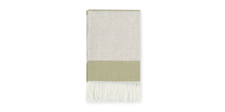 Talara Natural + Green Throw image number 0
