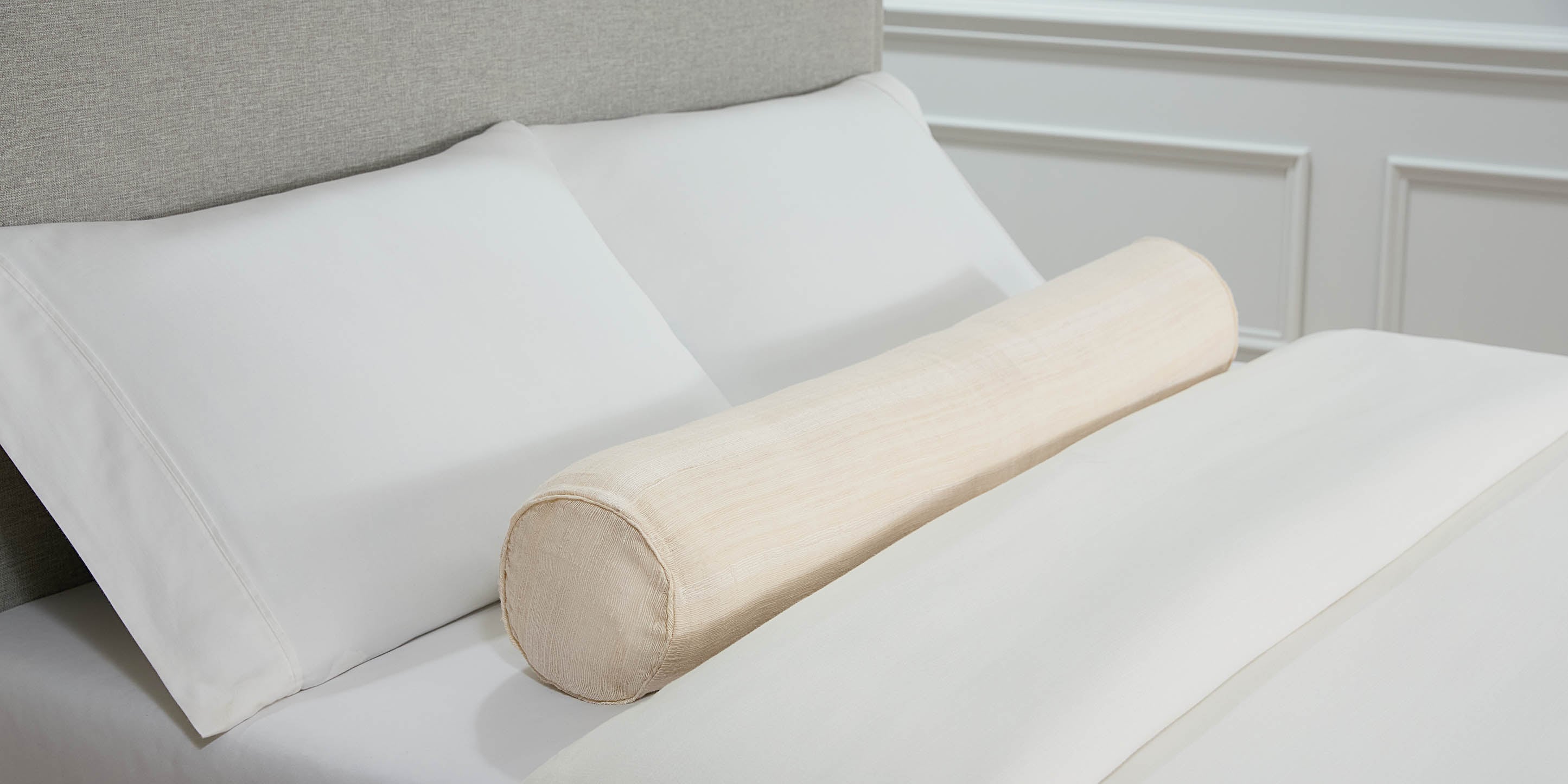 Aman Ivory Bolster Pillow - Thumbnail 3