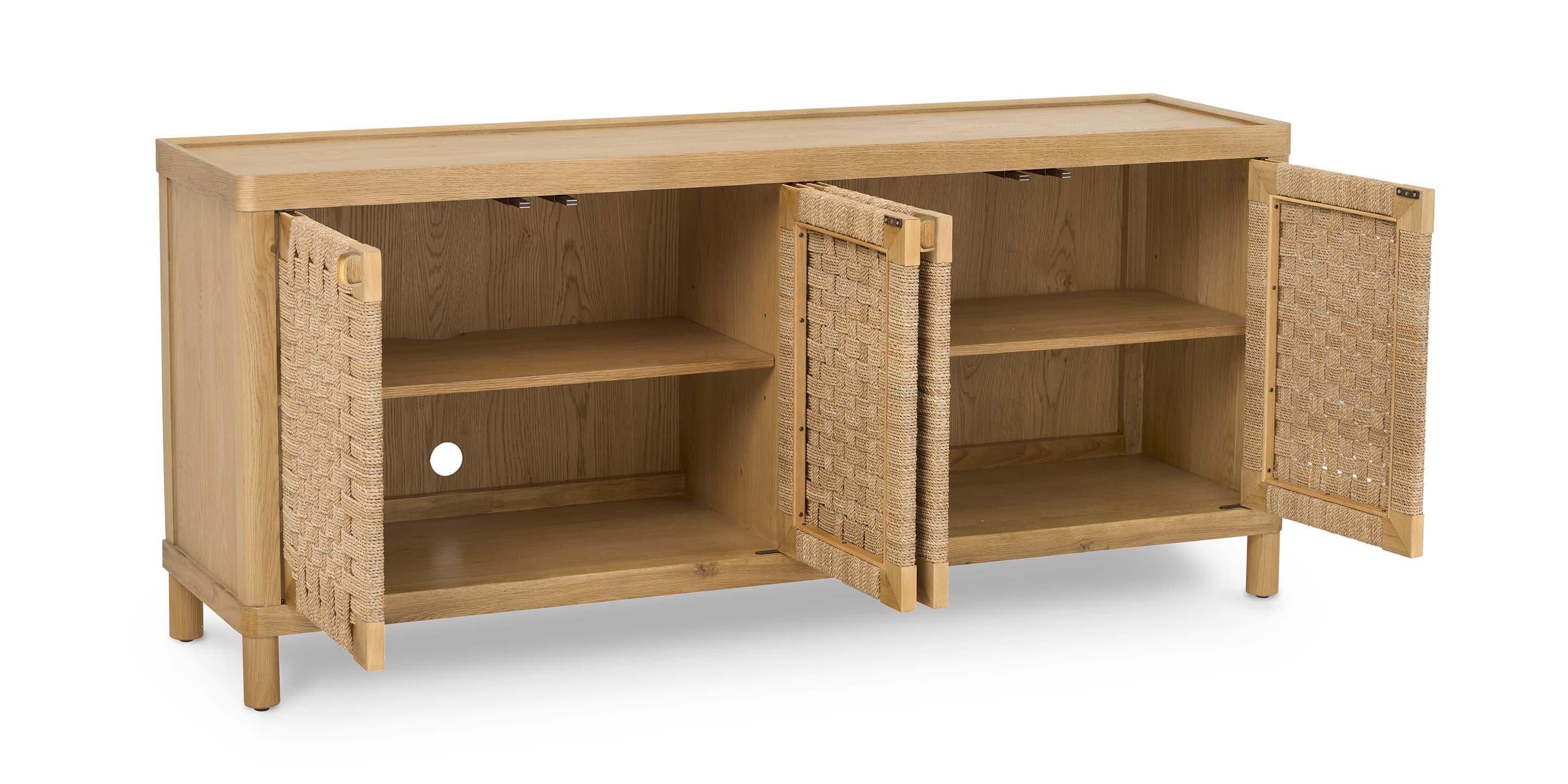 Montauk Woven 4 Door Credenza | Bassett Furniture