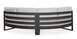 2pc Curved Armless Sectional