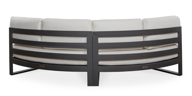 2pc Curved Armless Sectional image number 3