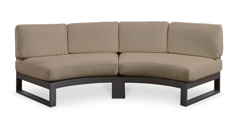 2pc Curved Armless Sectional image number 0