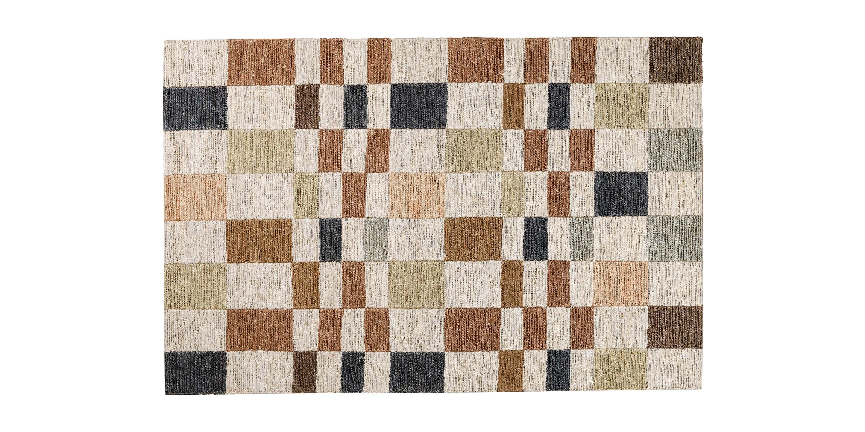 RHUS JUTE CHECK NATURAL MULTI | Bassett Furniture