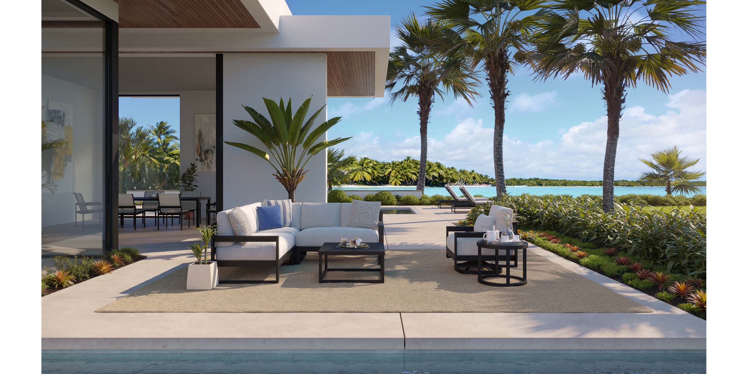 Bonavista Outdoor Track Arm Sectional - Thumbnail 2