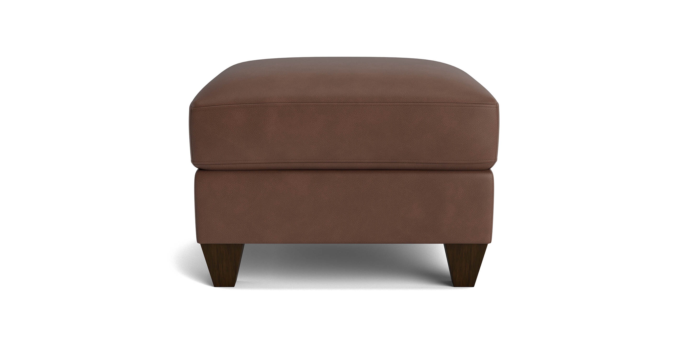 True Custom Leather Ottoman