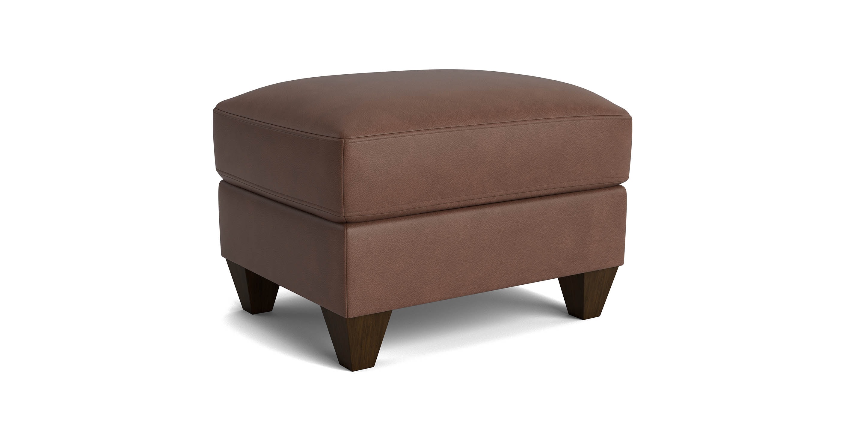 True Custom Leather Ottoman - Thumbnail 2