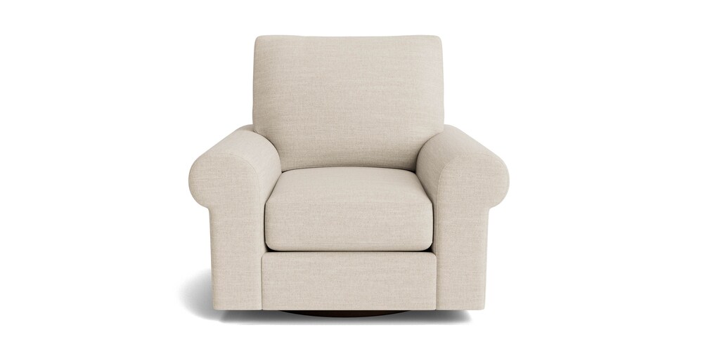 True Custom™ Large Roll Arm Swivel Chair Bassett Furniture