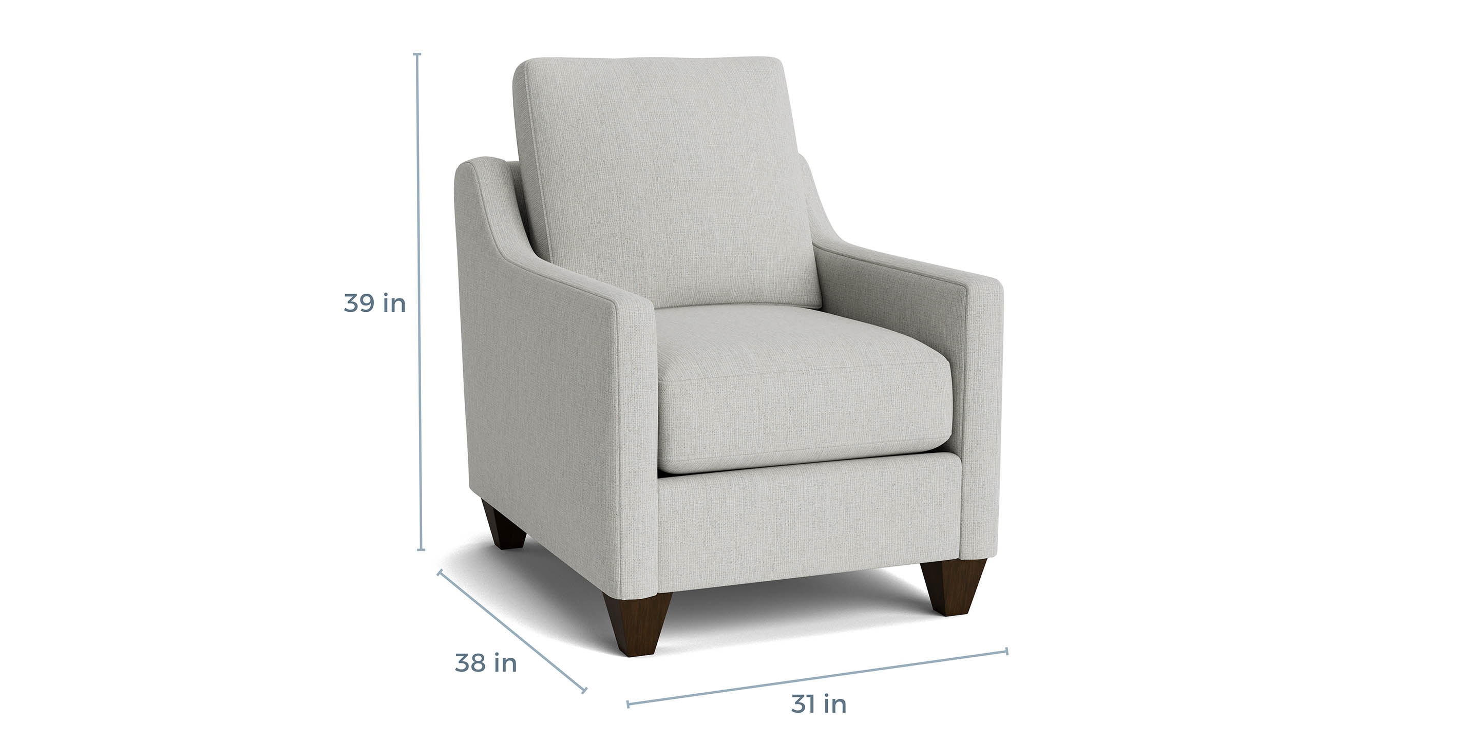 True Custom Slope Arm Accent Chair - Thumbnail 5