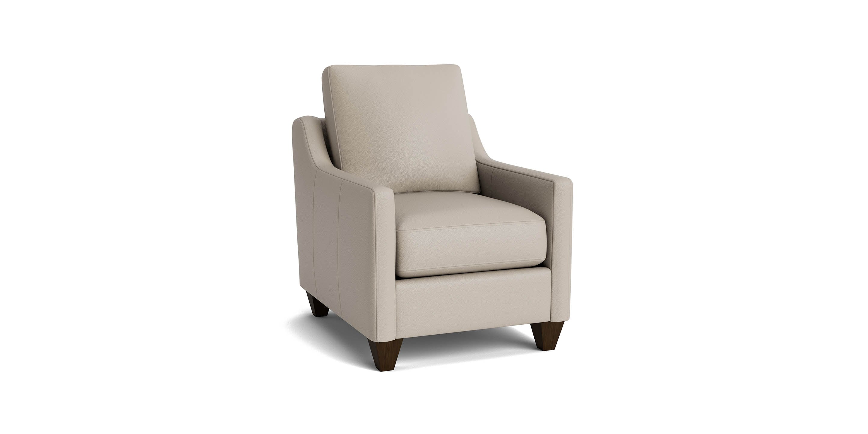 True Custom Leather Roll Arm Accent Chair - Thumbnail 5