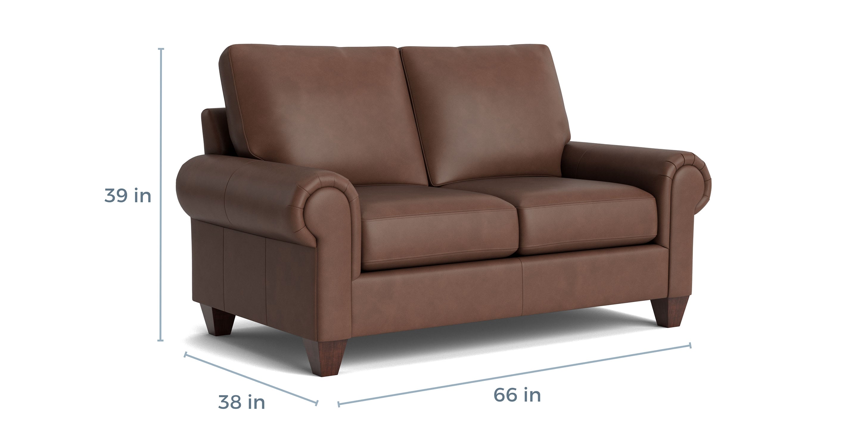 Bassett Mirror Custom Leather Panel Arm Loveseat