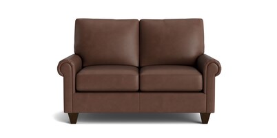True Custom&reg; Leather Panel Arm Loveseat