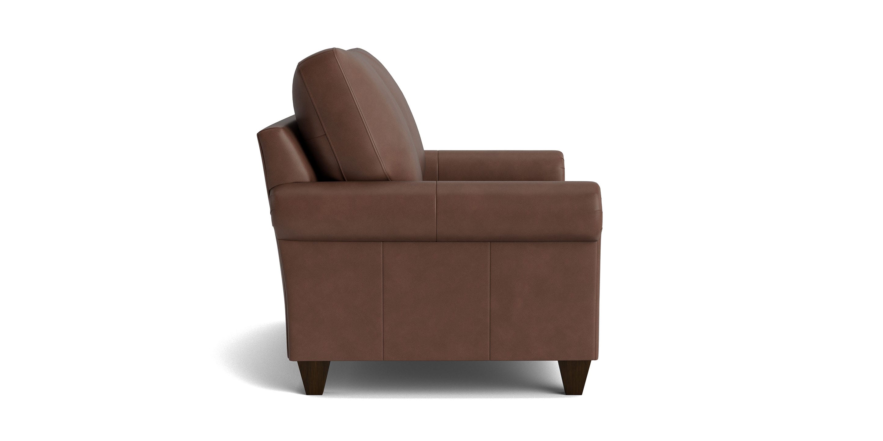 True Custom Leather Panel Arm Loveseat - Thumbnail 4