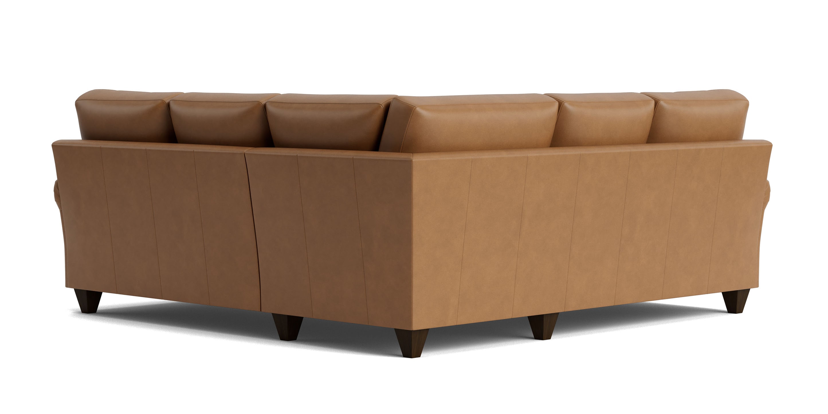 True Custom Leather Panel Arm L-Shaped Sectional - Thumbnail 2