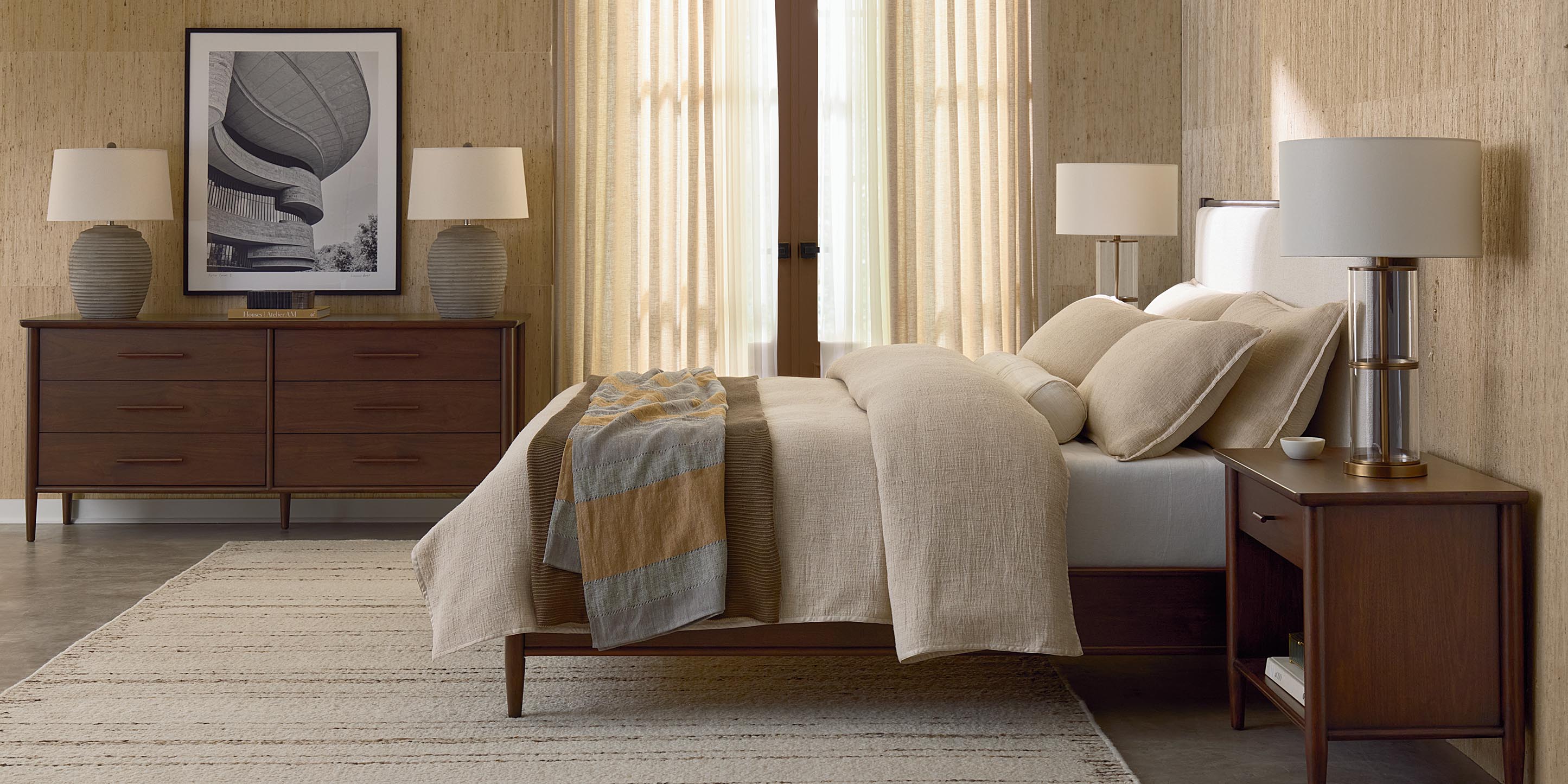 Bassett Furniture Copenhagen Upholstered Bed - Thumbnail 2