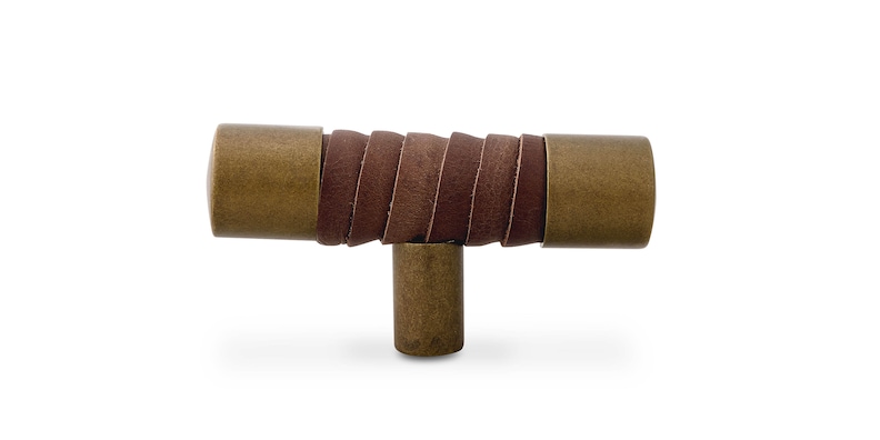 3" #23 Leather Wrapped T-Knob image number 2