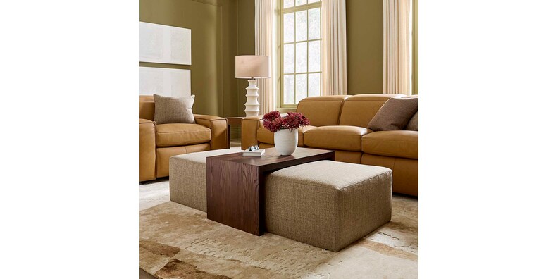 50" Rectangle Ottoman w/Table image number 2