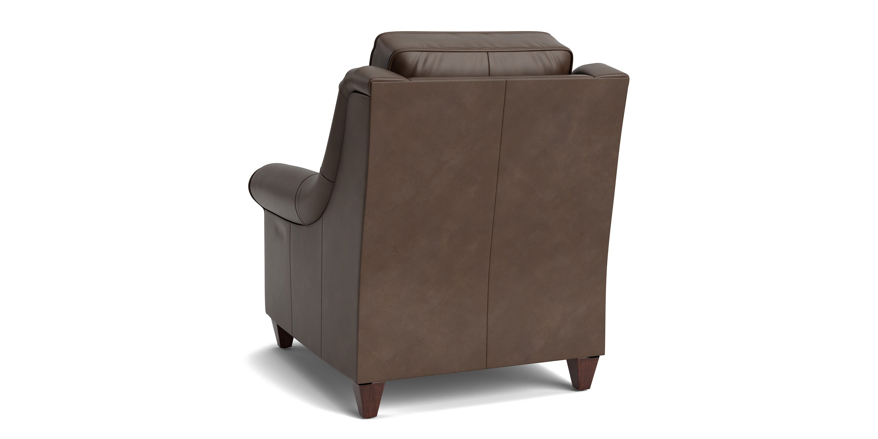 Magnificent Motion Leather Roll Arm Power Wall Recliner | Bassett
