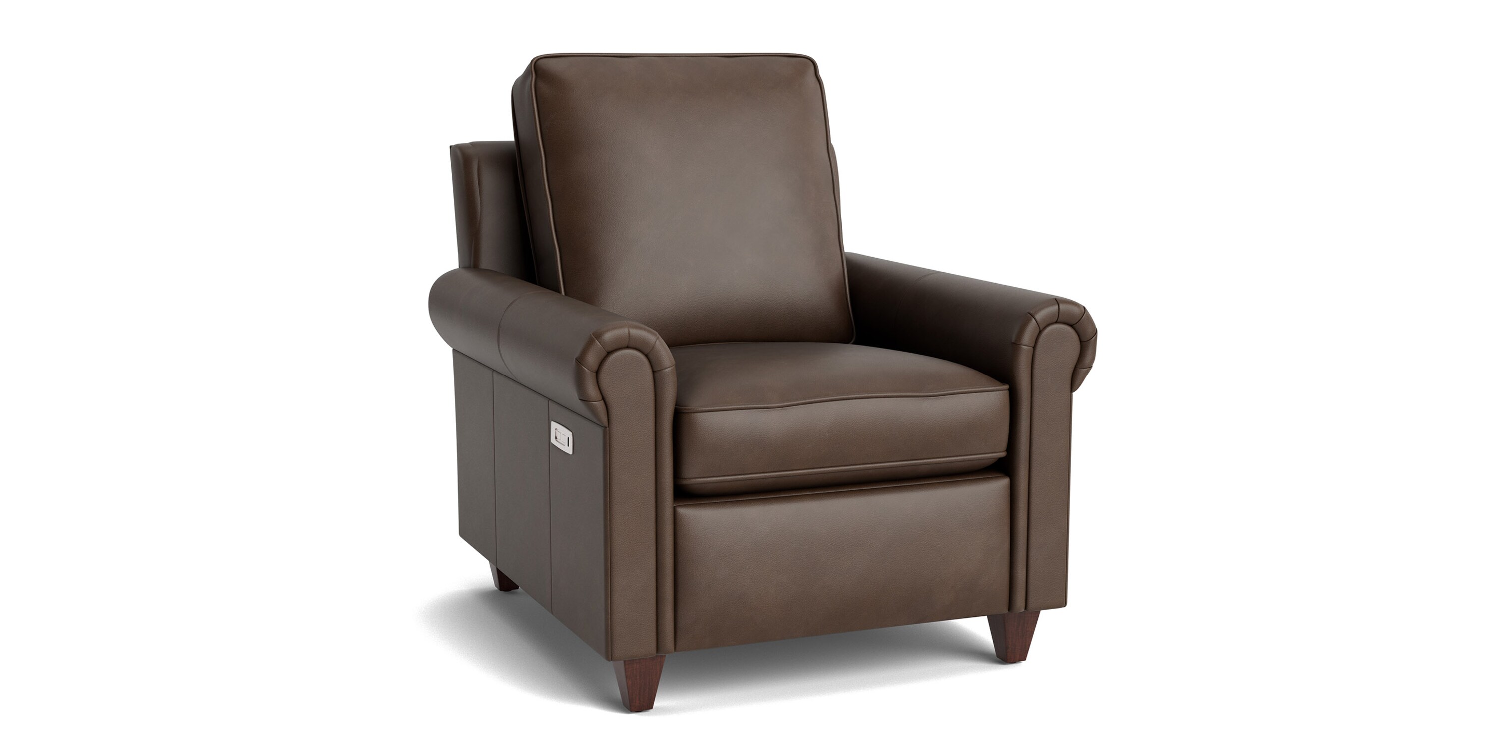 BenchMade Motion Leather Panel Arm Recliner Bassett Furniture