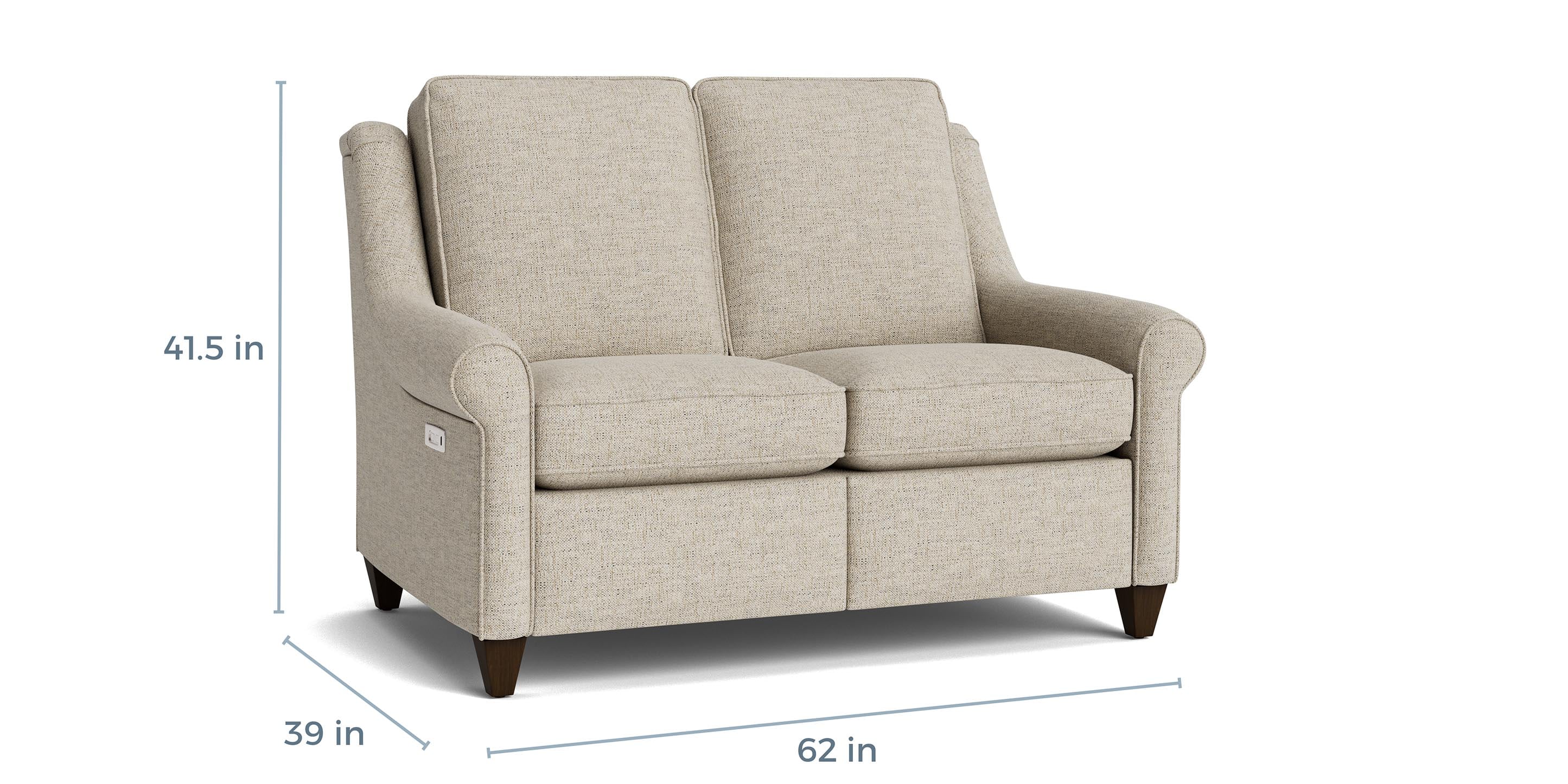 Magnificent Motion Roll Arm Reclining Loveseat - Thumbnail 5