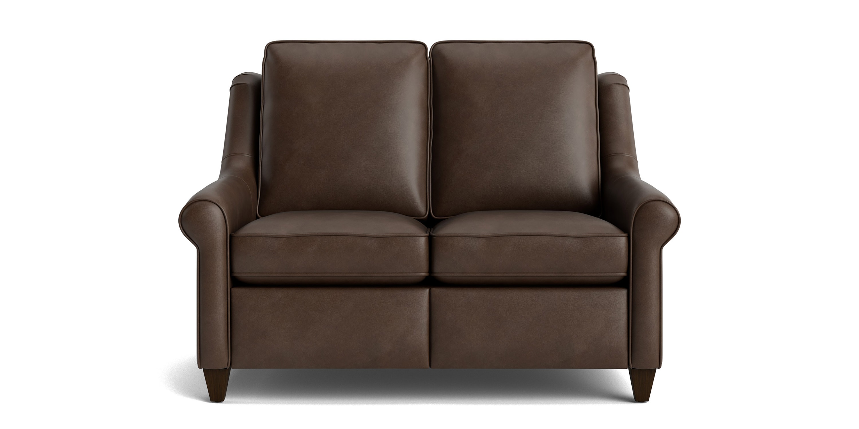 Magnificent Motion Leather Roll Arm Reclining Loveseat M00042TMLM1SOCK53
