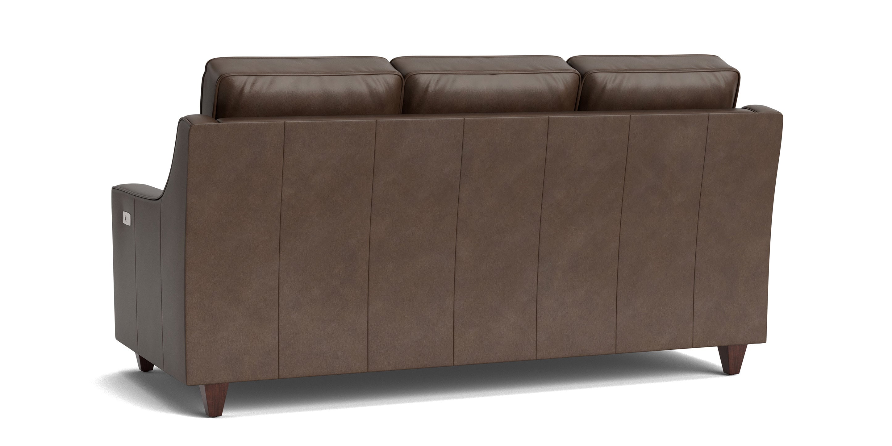 Magnificent Motion Leather Roll Arm Reclining Sofa - Thumbnail 3