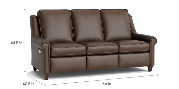 Reclining Leather Sofa image number 3