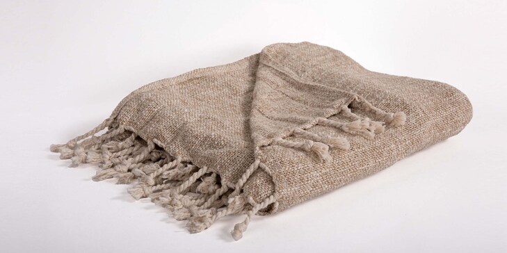 Aaron Ivory/Natural Throw 50x60 image number 0