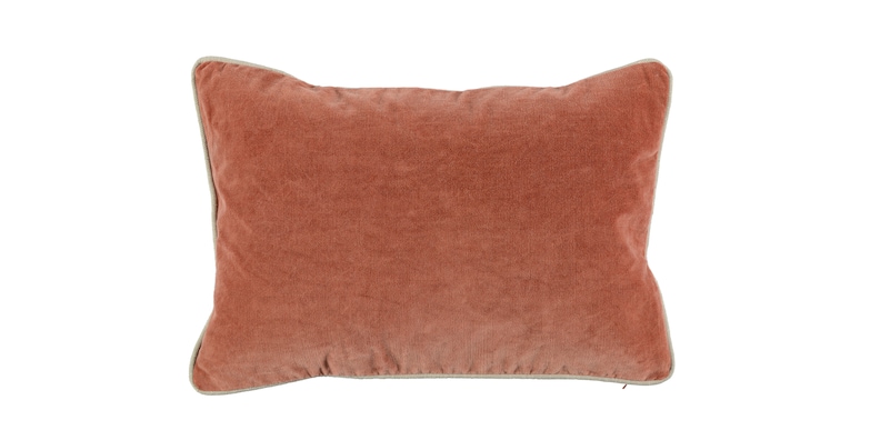 Heirloom Velvet Terra Cotta Lumbar Pillow Cover image number 0