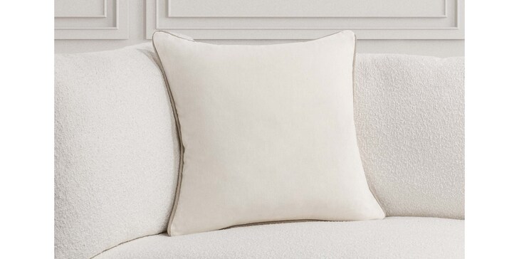 Heirloom Velvet Ivory 22" x 22" Square Pillow Cover image number 1