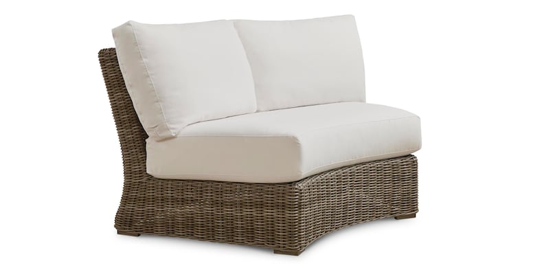 Curved Armless Loveseat image number 0