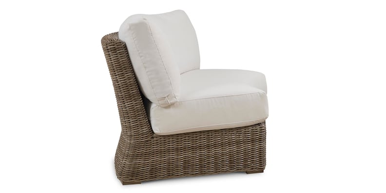 Curved Armless Loveseat image number 1