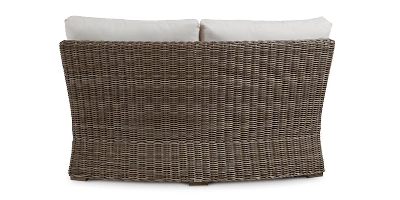 Curved Armless Loveseat image number 2