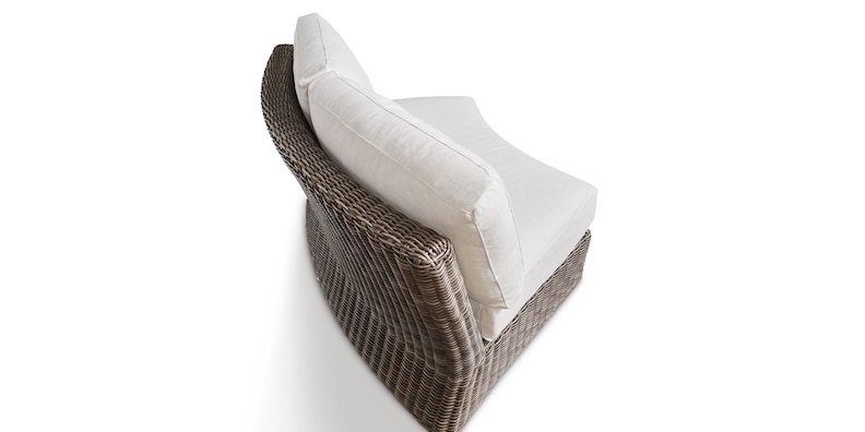 Curved Armless Loveseat image number 3